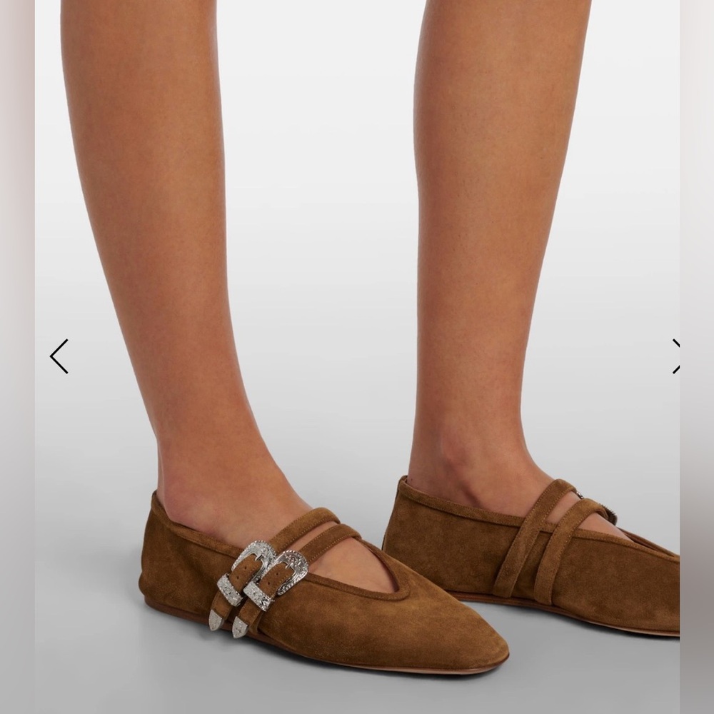 LE MONDE BÉRYL Ballet Taupe Suede Claudia Slipper 8.5 - Picture 2 of 11